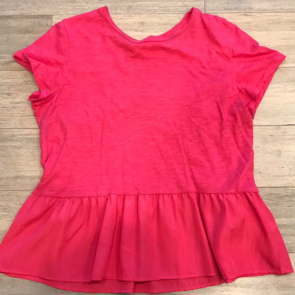 Pink Peplum Shirt